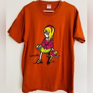 (SOLD) Supreme x Andy Howell Suzie Switchblade Tshirt (Burnt Orange)